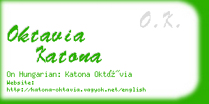 oktavia katona business card